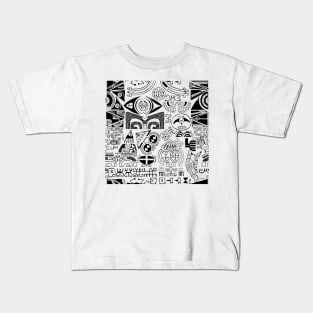 tropical island tattoo Kids T-Shirt